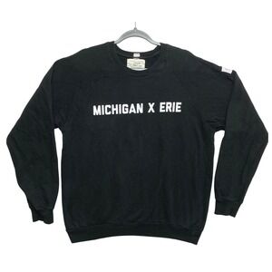 Starbucks Reserve Michigan X Erie Sweatshirt Mens Size L Black Crew Pullover